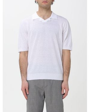 Eleventy Knit Polo Shirt - White