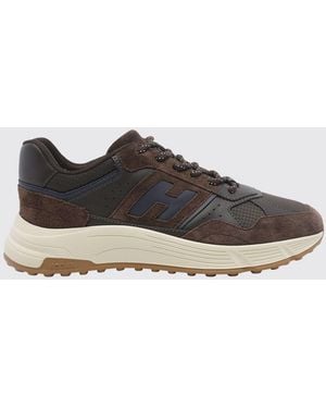 Hogan Hyperlight Leather And Nylon Sneakers With Chunky Sole - White