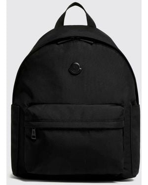 Moncler New Pierrick Backpack With Metal Logo - Black
