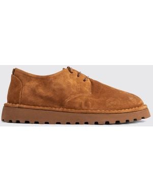 Marsèll Sancrispa Alta Pomice Suede Derby Shoes With Platform Sole - Brown