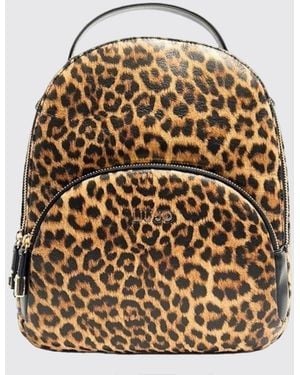 Liu Jo Animal Print Faux Leather Backpack - Natural