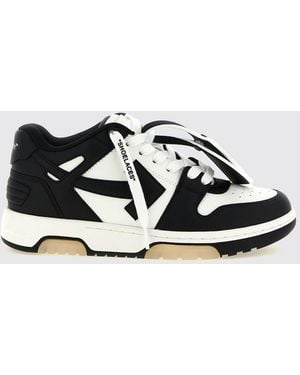 Off-White c/o Virgil Abloh Out Of Office Bicolour Leather Trainers With Applied Logo - Multicolour
