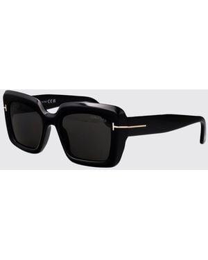 Tom Ford Rectangular Cat-Eye Acetate Sunglasses - White