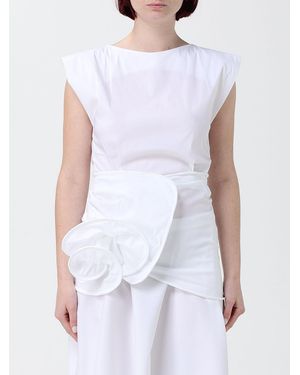 Liviana Conti Cotton Blend Top - White