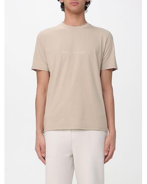 Peuterey Cotton Blend T-Shirt With Logo - Natural