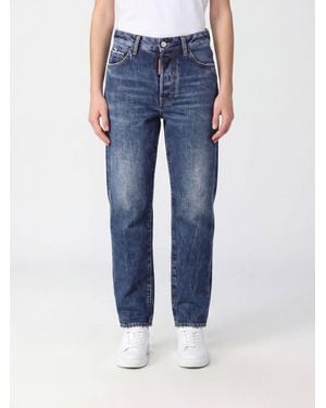 DSquared² Boston Mid-Rise Straight-Leg Jeans - Blue