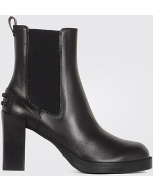 Tod's Flat Ankle Boot - Black