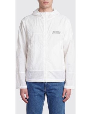 Autry Hooded Windbreaker With Logo - White