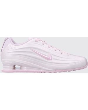 Nike Shox Z Synthetic Leather Sneakers With Swoosh Logo And Mesh Lining - Pink