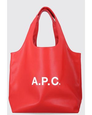 A.P.C. Ninon Faux Leather Shoulder Bag - Red