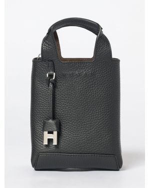 Hogan Grained Leather Handbag - Black