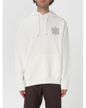 Drole de Monsieur Felpa Con Cappuccio E Logo - Bianco