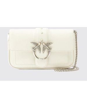 Pinko Love Bag One Simply Leather Bag - Natural