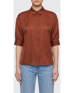 Alberta Ferretti Silk Organza Shirt - Orange