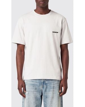Barrow Camiseta De Algodón Con Logo En Contraste Y Hombros Caídos - Blanco