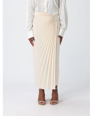 Roberto Cavalli Pleated Skirt - Natural