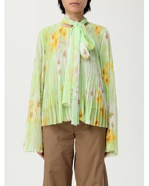 Pinko Pleated Floral Blouse Tie Neck - Green