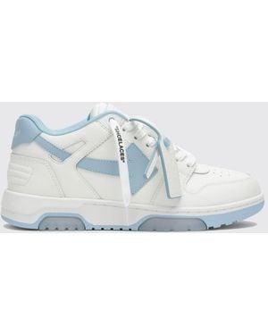 Off-White c/o Virgil Abloh Out Of Office Low-Top Calfskin Trainers With Perforated Toe - White