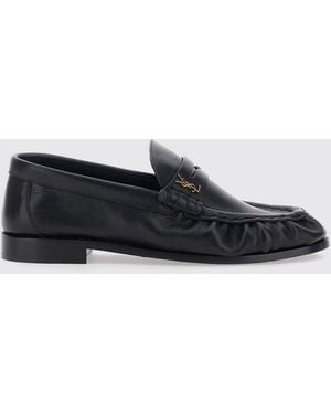 Saint Laurent Le Loafer Ysl Monogram Loafers - White