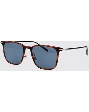 Montblanc Mb0354S Acetate And Metal Sunglasses - Brown