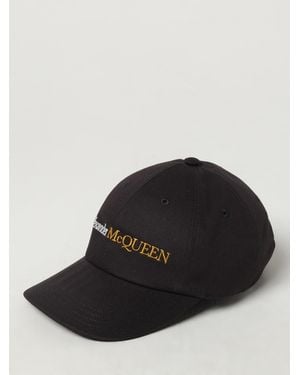 McQueen Baseballkappe Mit Logo-Stickerei - Schwarz