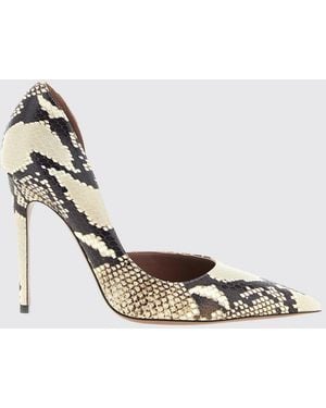 Paris Texas Vera Python-Print Calfskin Stiletto Pumps - Metallic