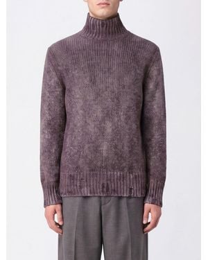 Avant Toi Rollkragenpullover Aus Kaschmir Und Seide Mit Abstraktem Muster - Lila