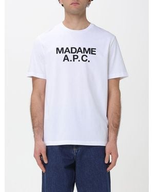 A.P.C. Organic Cotton T-Shirt With Logo - White