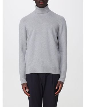 Drumohr Langärmeliger Rollkragenpullover Aus Reiner Und Weicher 100% Lammwolle - Grau