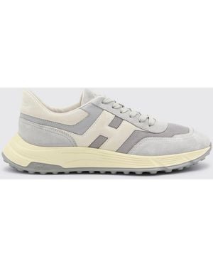 Hogan H669 Suede And Mesh Trainers - White