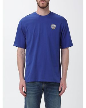 Blauer Basic Cotton T-Shirt With Logo - Blue