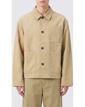 JW Anderson Relaxed Fit Cotton Shirt Jacket With Dropped Shoulders And Patch Pockets - Natural