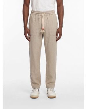 MC2 Saint Barth Linen Jogging Trousers - Natural