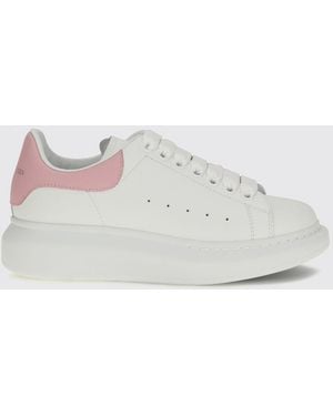 McQueen Bicolor Calfskin Oversize Sneakers - White