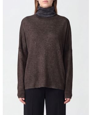 Avant Toi Pull À Col Roulé En Mélange De Laine Et Cachemire À Manches Longues Et Bords Côtelés - Gris