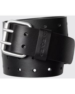 Carhartt Double Script Ledergürtel - Schwarz