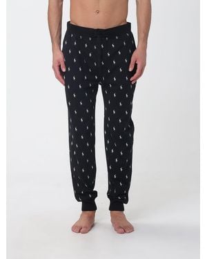 Polo Ralph Lauren Pony Logo Cotton Lounge Jogging Trousers - Black