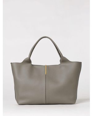Tod's Medium Leather Shopping Bag - Grey