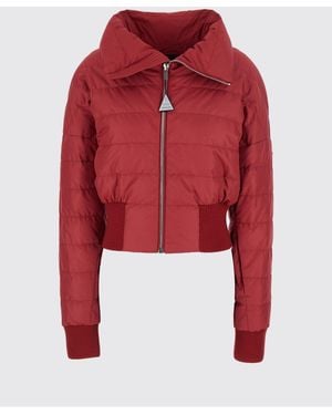 RICK OWENS MONCLER Rick Owens X Moncler Short Quilted Nylon Down Jacket With High Neck - Red