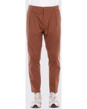 Dondup Cotton Slim Fit Trousers - Brown