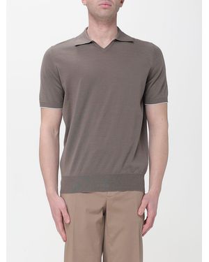 Brunello Cucinelli Cotton Knit Polo Shirt - Grey