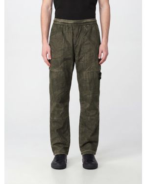 Stone Island Nylon Straight-Leg Trousers With Compass Logo Patch - Green