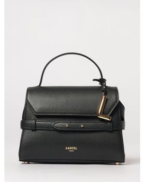 Lancel Faubourg Hammered Leather Bag - Black