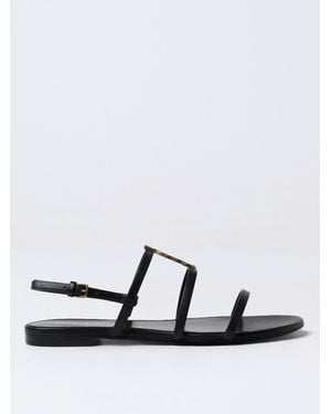 Saint Laurent Sandali Con Placca Cassandre - Nero