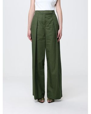 Hanita Pantalon Palazzo En Coton - Vert