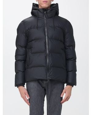 Rains Alta Short Quilted Puffer Jacket With Hood, Water-Repellent And Windproof - Blue