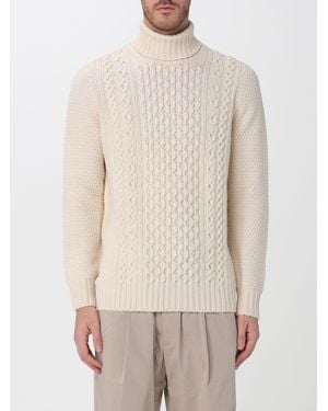 Drumohr Long-Sleeved Turtleneck Crafted From Pure 100% Lambswool - Natural