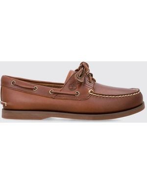 Timberland Classic 2-Eye Leather Boat Shoes - Brown