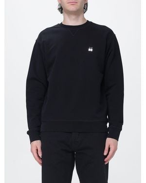 DSquared² Crewneck Cotton Sweatshirt With Contrast Logo - Blue