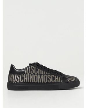 スニーカー MOSCHINO COUTURE Men Sneakers Black MB15012G0MGAA 00A Moschino COUTURE! Logoed Leather High Top Sneakers men
